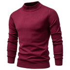 Men’s Solid Mockneck Pullover Sweater