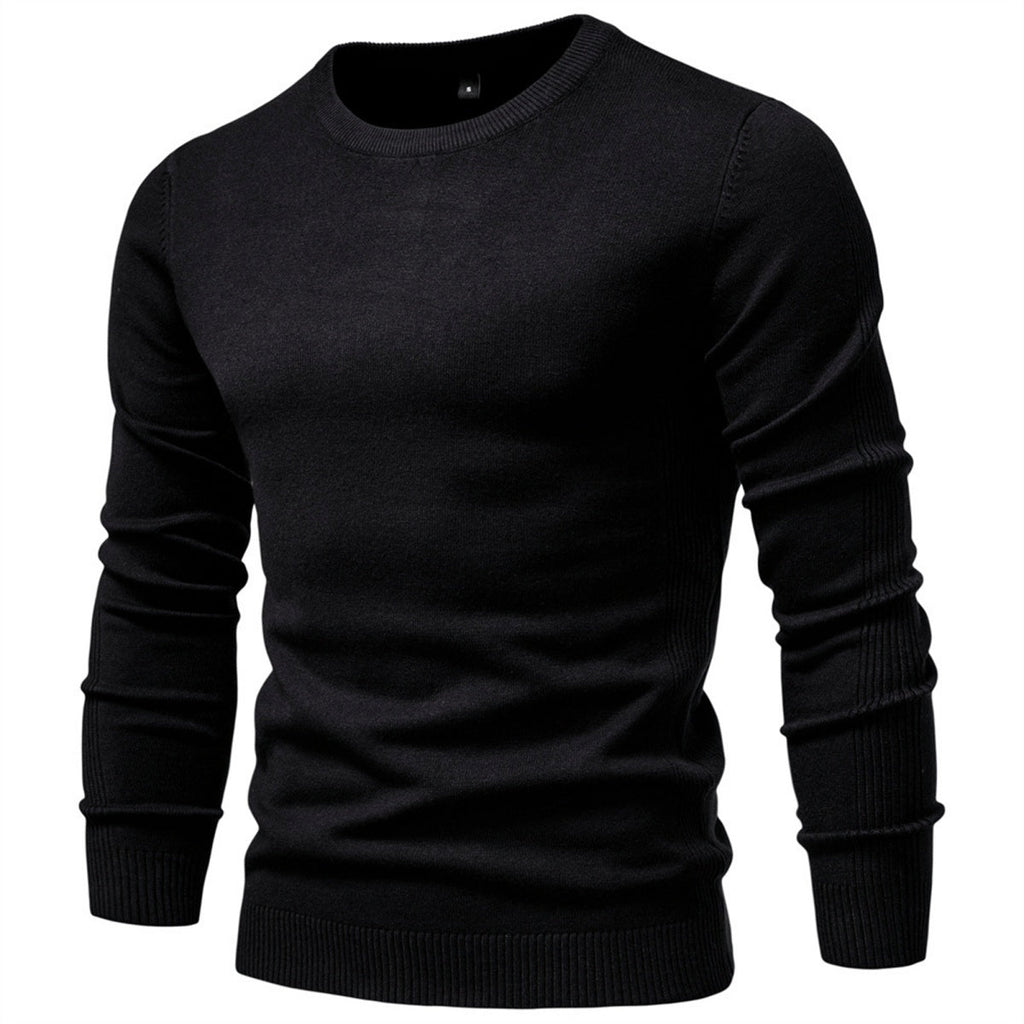 Men’s Casual Solid Crewneck Sweater