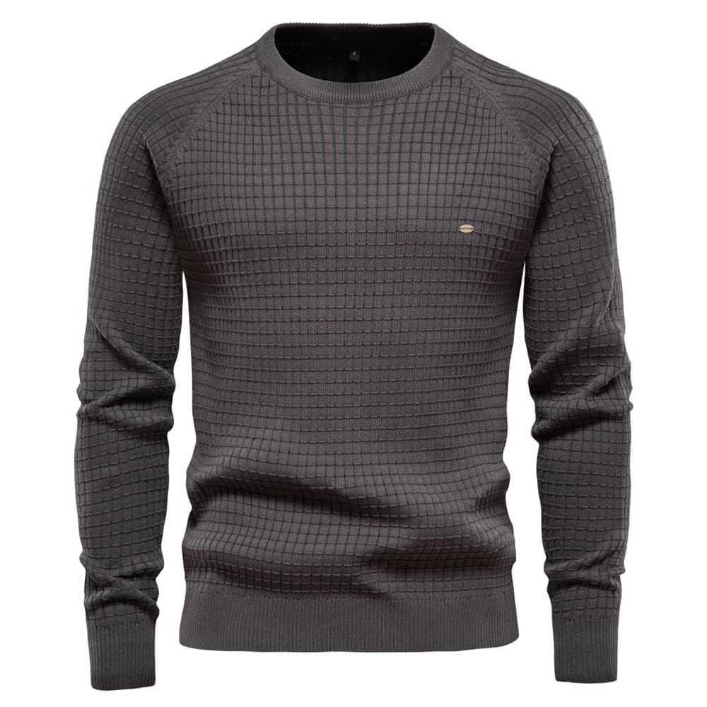 Men’s Waffle Knit Pullover Sweater