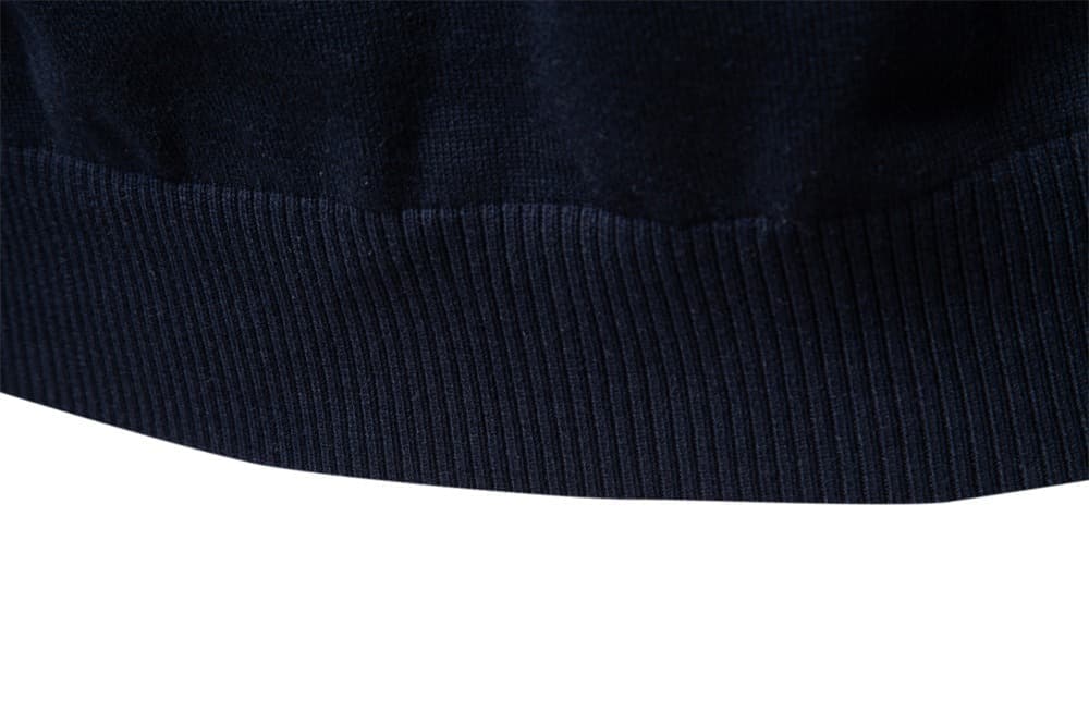 Men’s Textured Stand Collar Knit Sweater