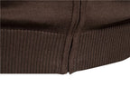 Men’s Striped Stand Collar Knit Jacket