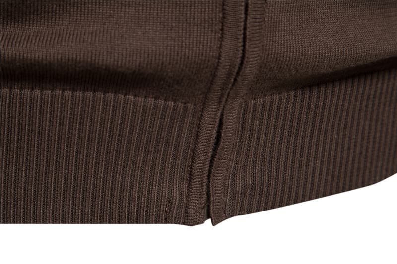 Men’s Striped Stand Collar Knit Jacket