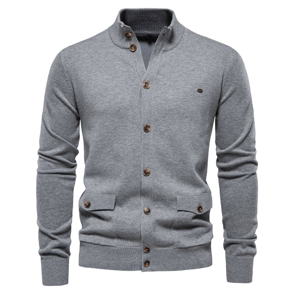Men’s Pocketed Knit Cardigan Sweater