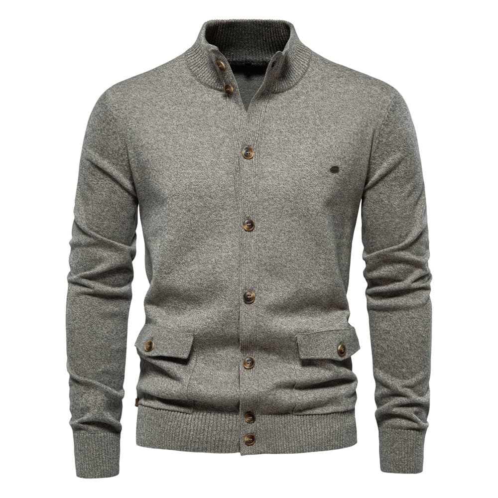 Men’s Pocketed Knit Cardigan Sweater
