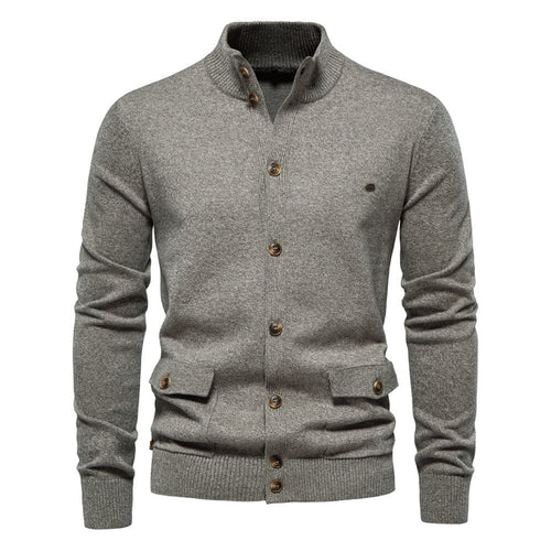 Men’s Pocketed Knit Cardigan Sweater