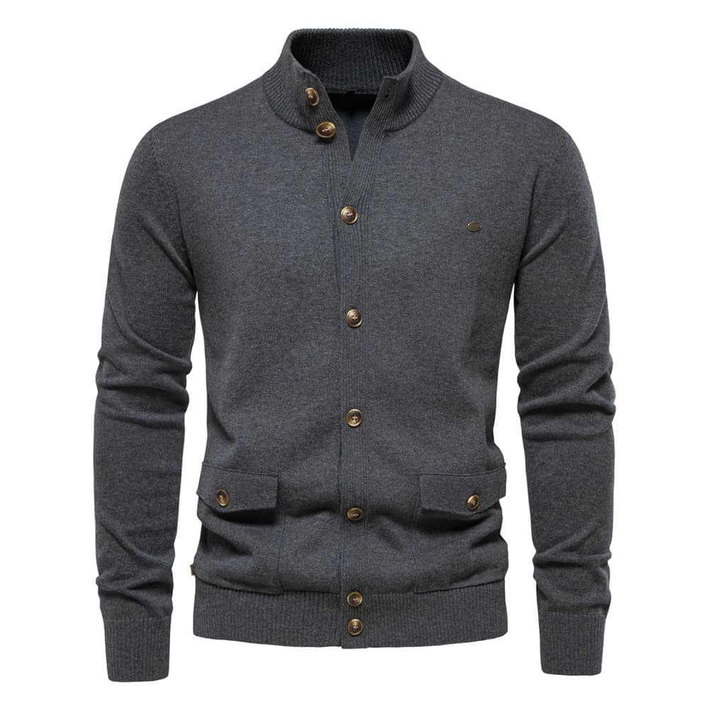 Men’s Pocketed Knit Cardigan Sweater