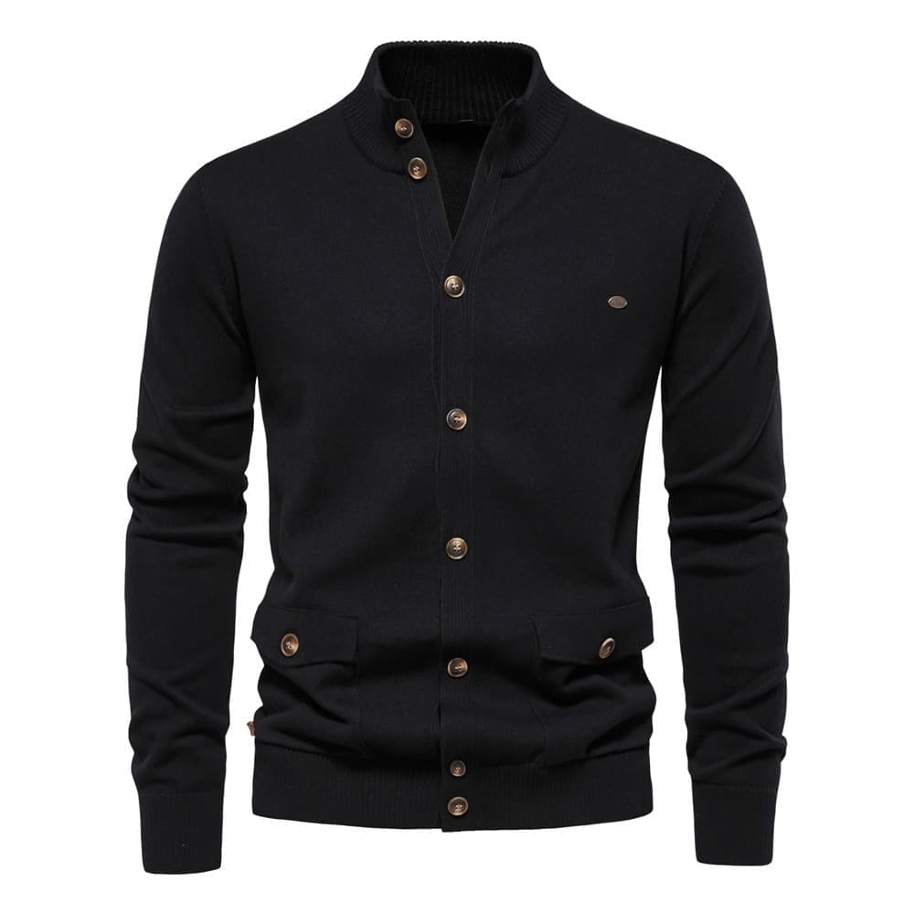 Men’s Pocketed Knit Cardigan Sweater