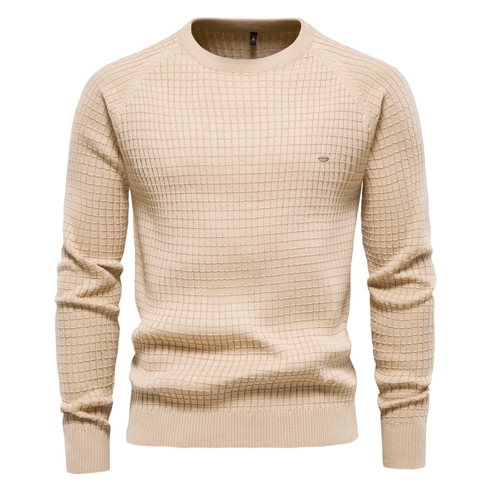 Men’s Waffle Knit Pullover Sweater