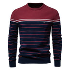 Men’s Textured Crew Neck Pullover Sweater