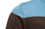Men’s Striped Stand Collar Knit Jacket