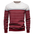 Men’s Textured Crew Neck Pullover Sweater