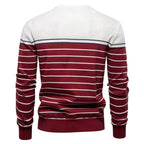 Men’s Textured Crew Neck Pullover Sweater