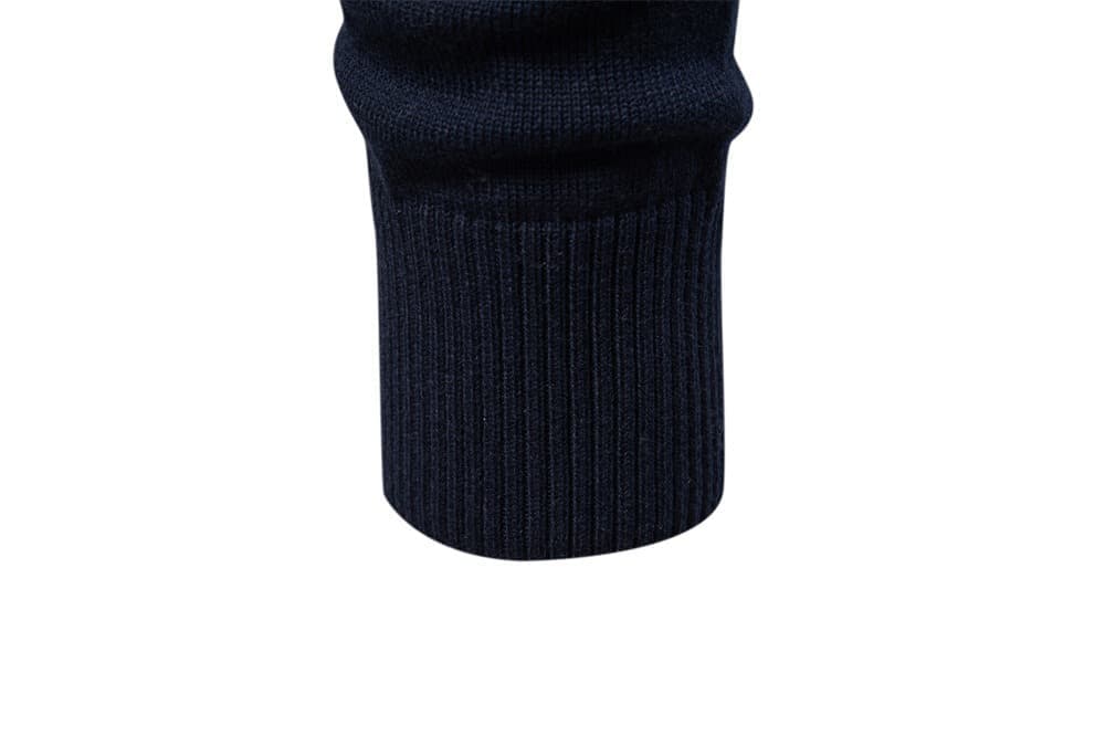 Men’s Textured Stand Collar Knit Sweater