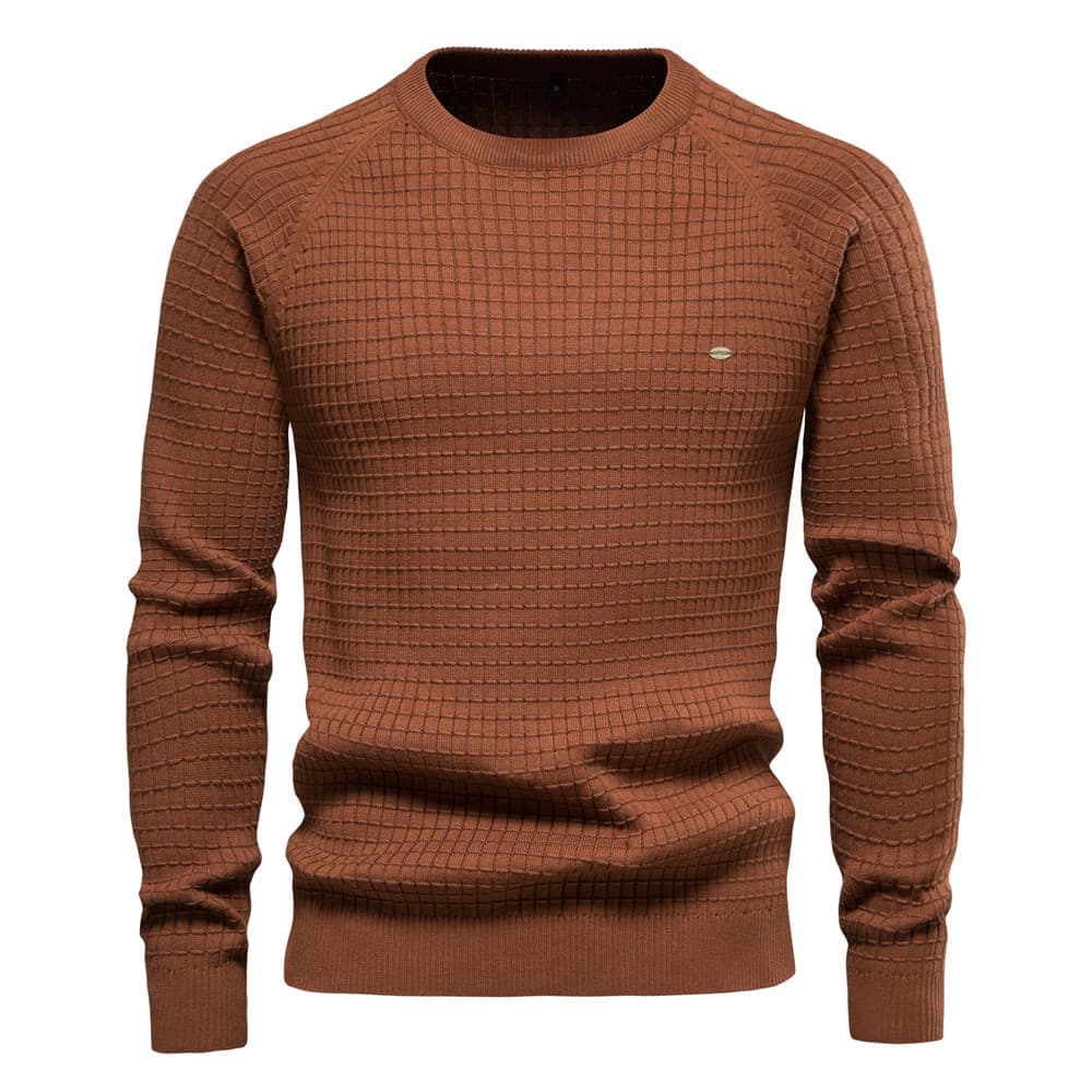 Men’s Waffle Knit Pullover Sweater