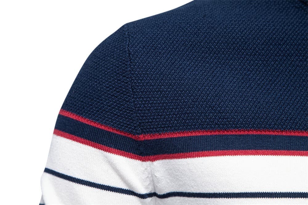 Men’s Textured Crew Neck Pullover Sweater