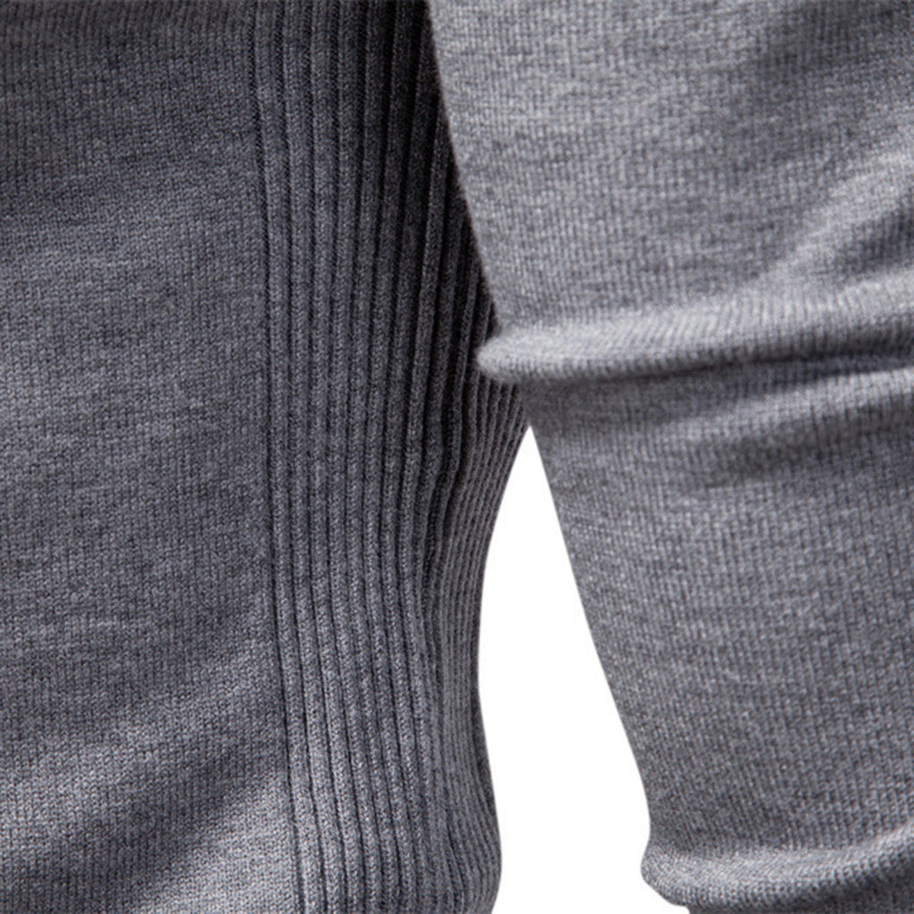 Men’s Casual Solid Crewneck Sweater