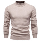 Men’s Solid Mockneck Pullover Sweater