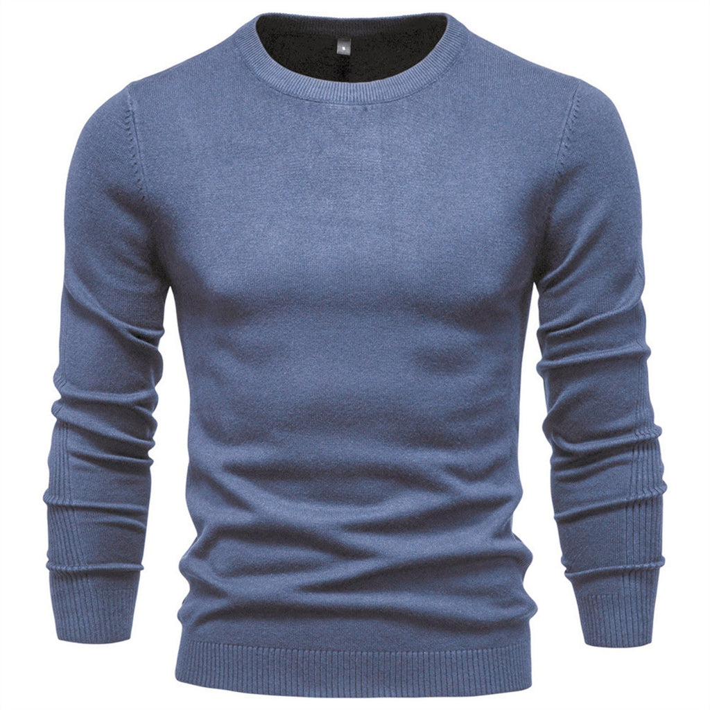 Men’s Casual Solid Crewneck Sweater