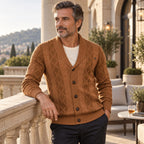 Men’s Argyle Button Front Cardigan Sweater