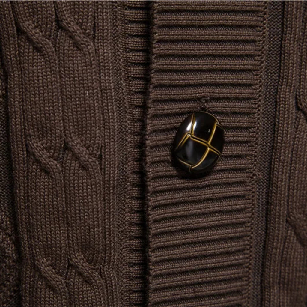Men’s Argyle Button Front Cardigan Sweater