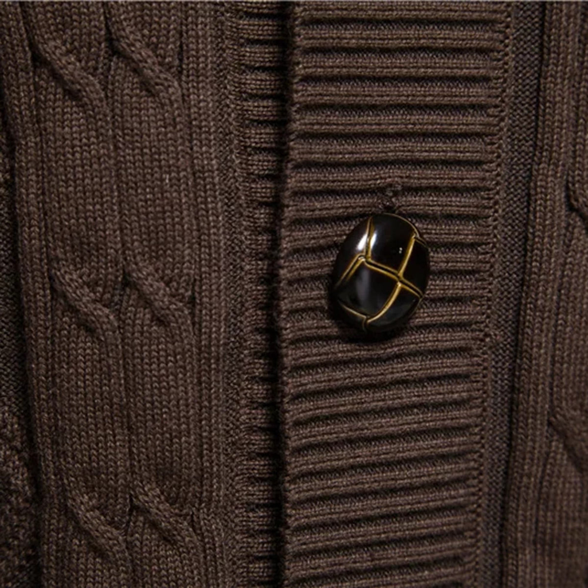 Men’s Argyle Button Front Cardigan Sweater