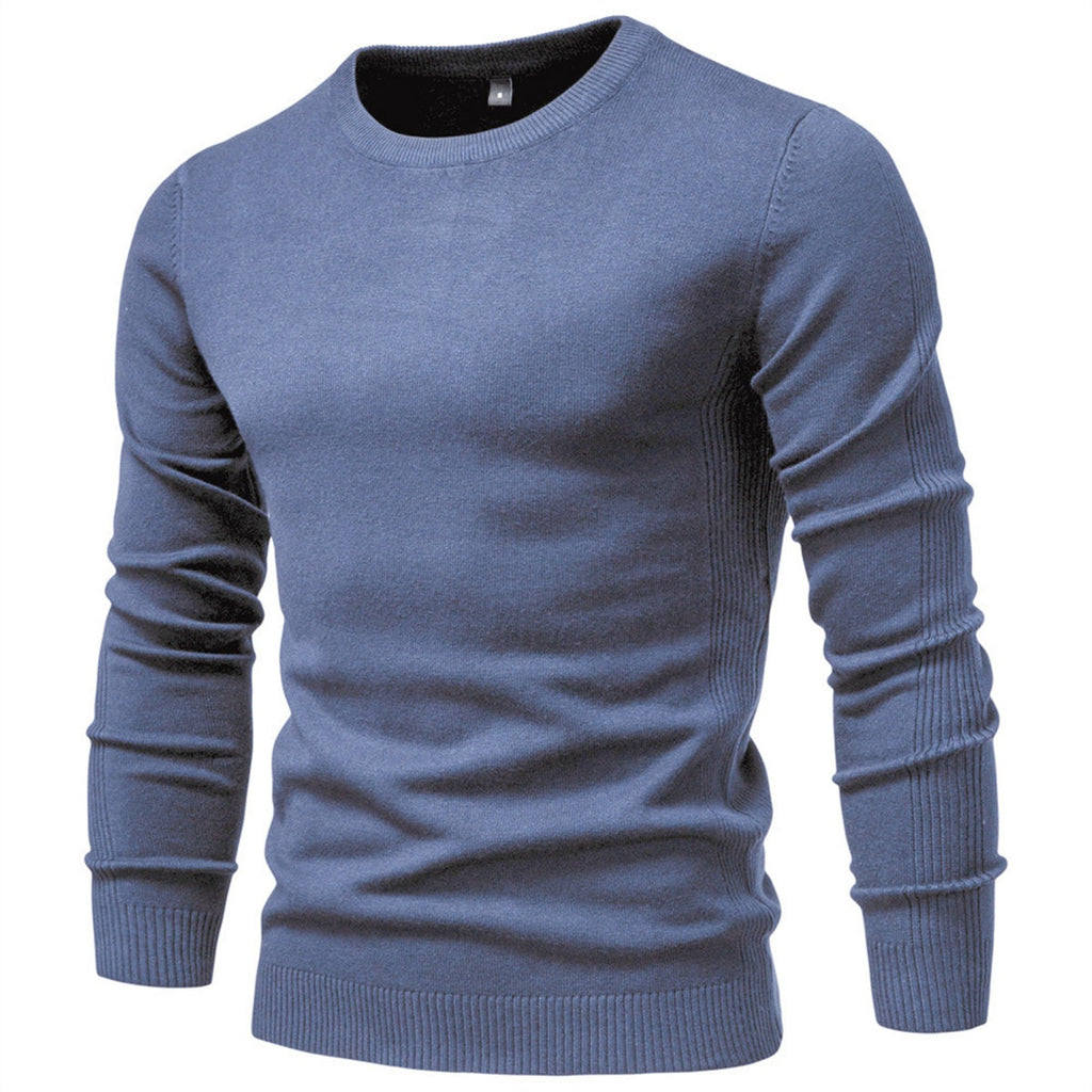 Men’s Casual Solid Crewneck Sweater