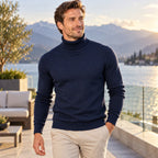 Men’s Slim Fit High Neck Pullover Sweater