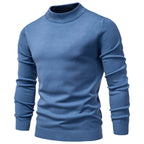 Men’s Solid Mockneck Pullover Sweater