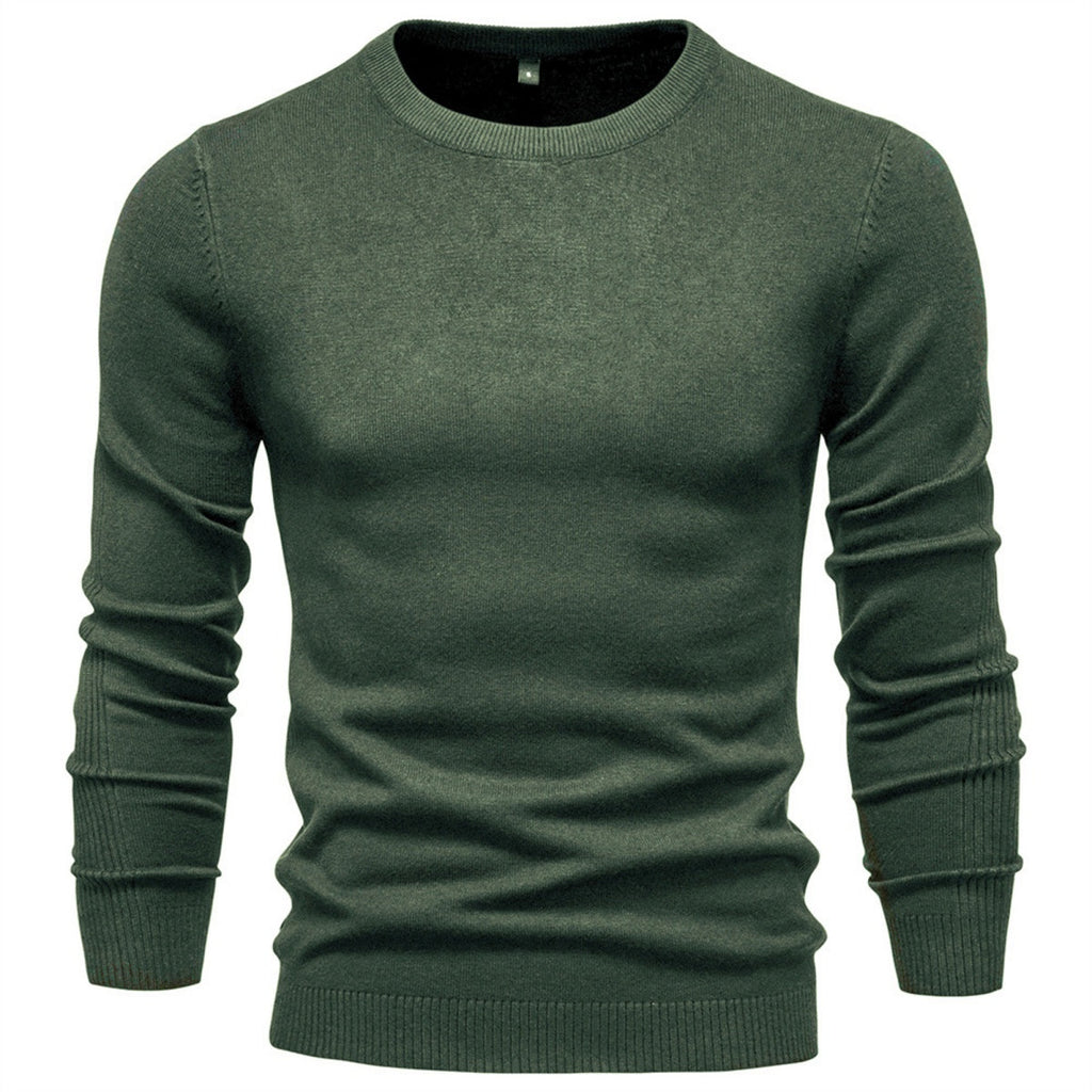 Men’s Casual Solid Crewneck Sweater