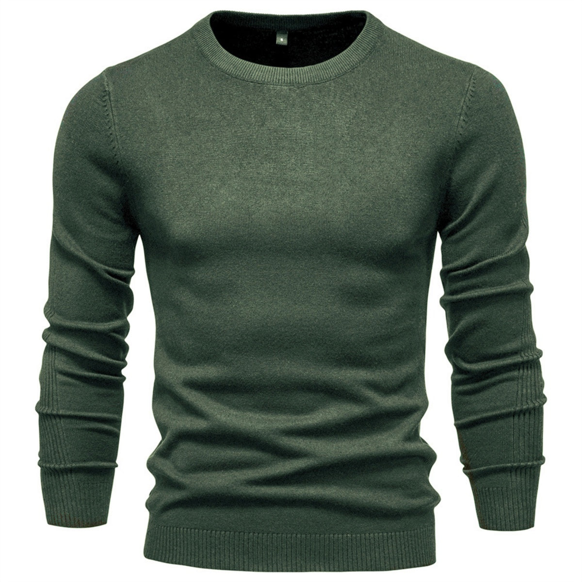 Men’s Casual Solid Crewneck Sweater