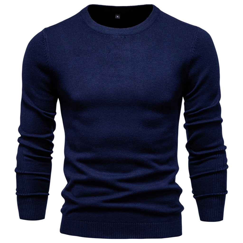 Men’s Casual Solid Crewneck Sweater