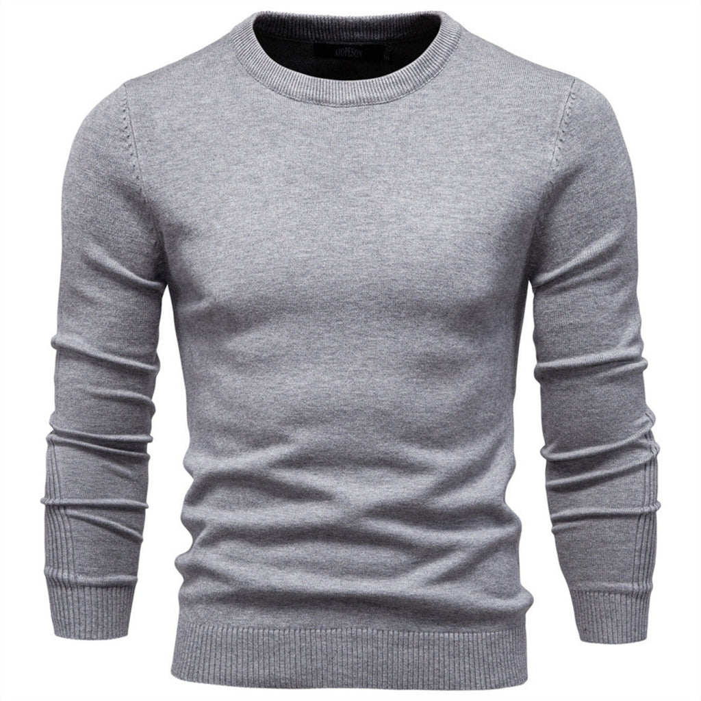Men’s Casual Solid Crewneck Sweater