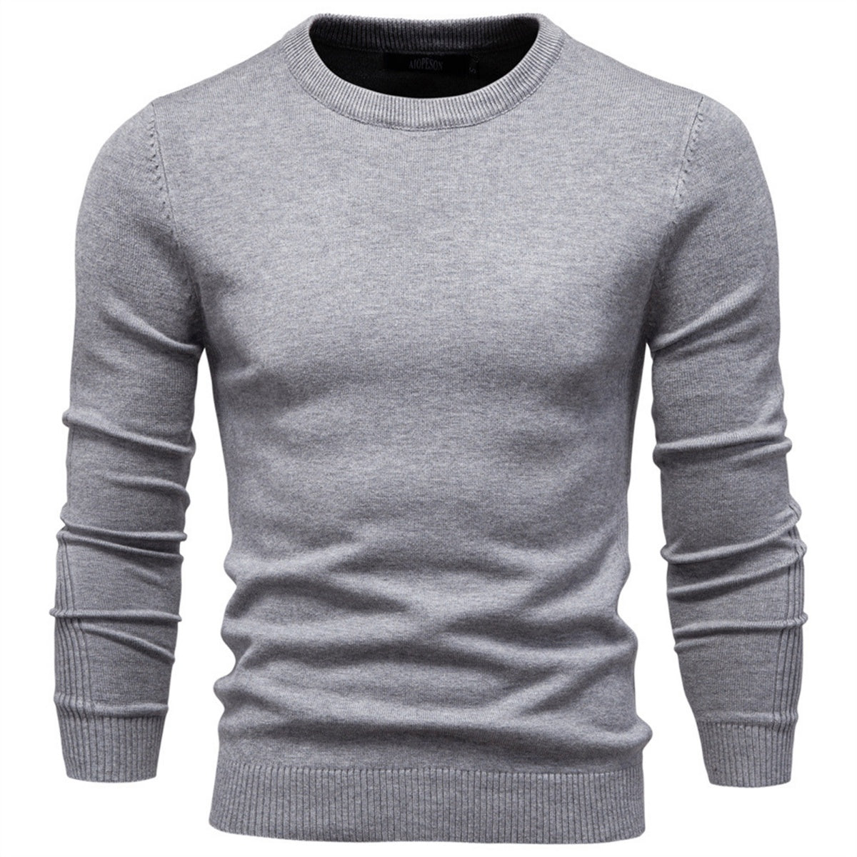 Men’s Casual Solid Crewneck Sweater