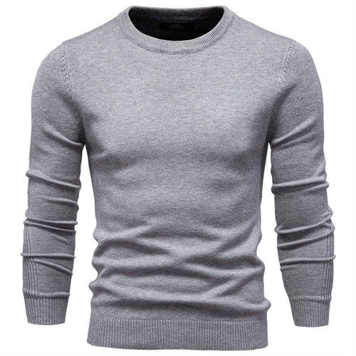 Men’s Casual Solid Crewneck Sweater