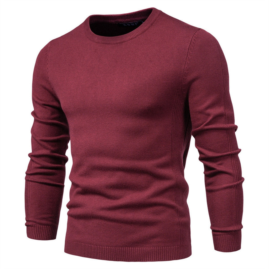 Men’s Casual Solid Crewneck Sweater