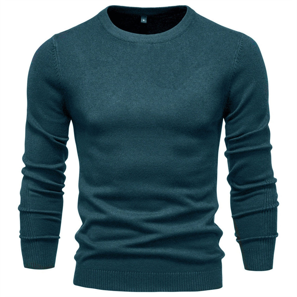Men’s Casual Solid Crewneck Sweater