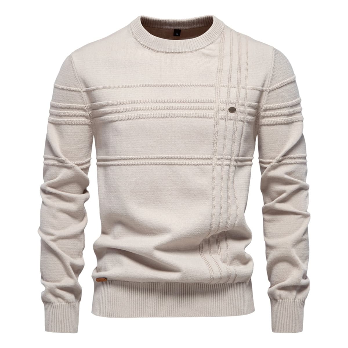Men’s Geometric Ribbed Knit Pullover