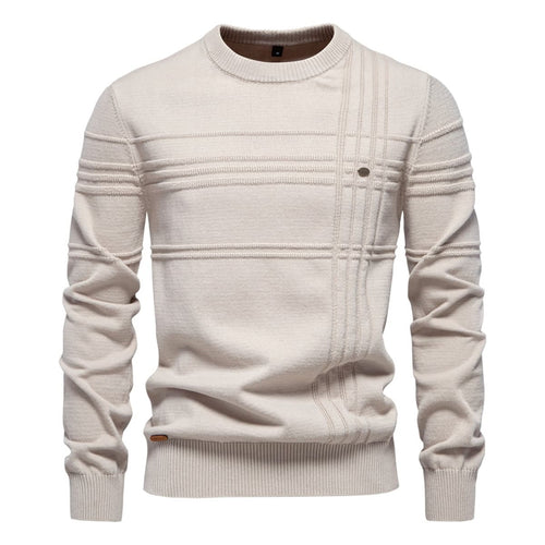 Men’s Geometric Ribbed Knit Pullover