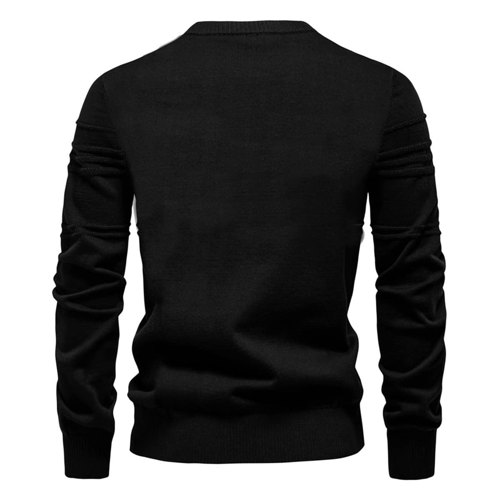 Men’s Geometric Ribbed Knit Pullover