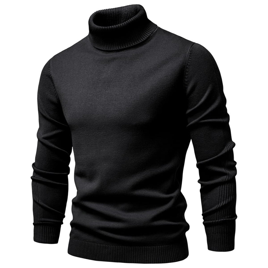 Men’s Slim Fit High Neck Pullover Sweater