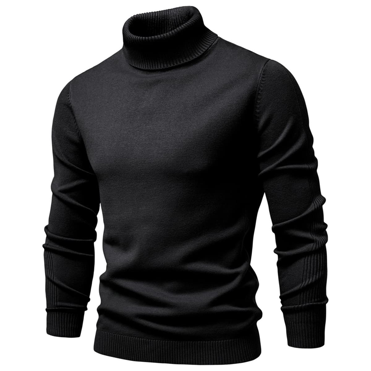 Men’s Slim Fit High Neck Pullover Sweater