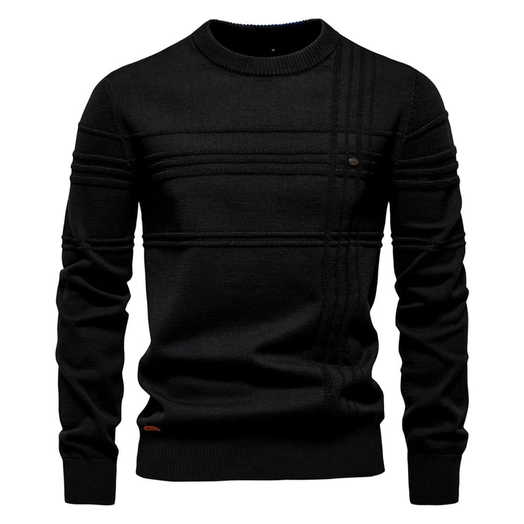 Men’s Geometric Ribbed Knit Pullover