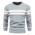 Men’s Striped Long Sleeve Knit Pullover Sweater
