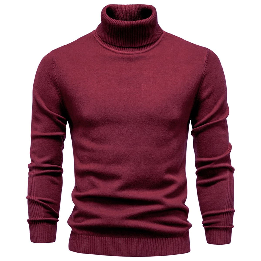 Men’s Slim Fit High Neck Pullover Sweater