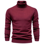 Men’s Slim Fit High Neck Pullover Sweater