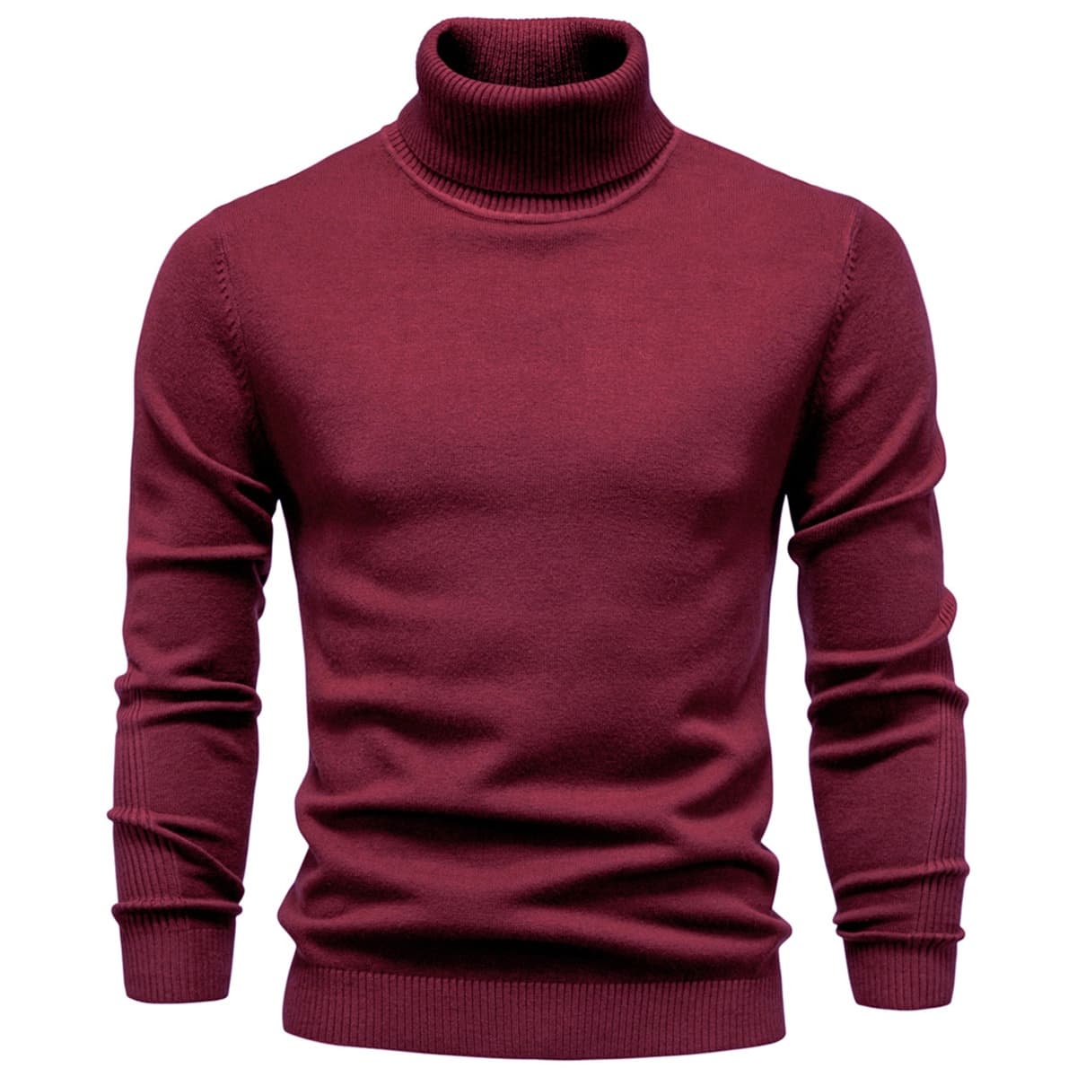 Men’s Slim Fit High Neck Pullover Sweater