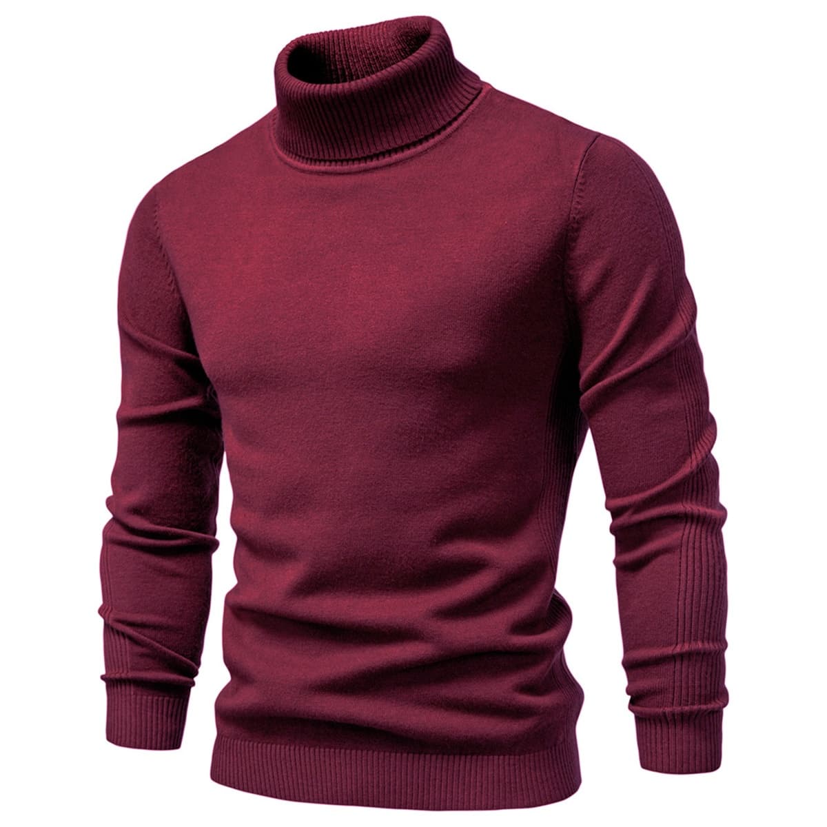 Men’s Slim Fit High Neck Pullover Sweater