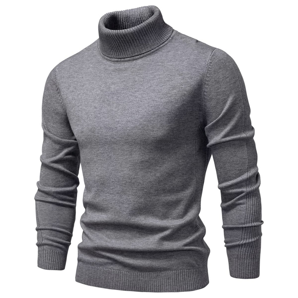 Men’s Slim Fit High Neck Pullover Sweater