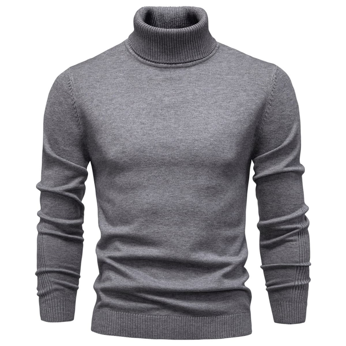 Men’s Slim Fit High Neck Pullover Sweater