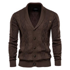 Men’s Argyle Button Front Cardigan Sweater
